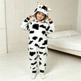 thumbnail image 5 of YunPes Toddler Kids Unisex Onesie Soft Flanne Animal Jumpsuit Zip-Up Front Halloween Party Role Dress Up Boy Girl Fall Winter Loungewear, 5 of 9