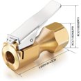 thumbnail image 4 of 6 Pieces Brass Air Chuck Open Flow Straight Tire Chuck with Clip for Tire Inflator Gauge Compressor Accessories, 4 of 7