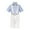 Bleu Pâle, variante sur Zwiiyzr 2025 Tenue de Cérémonie pour Tout-Petits Garçons Costume d'Écolier Tenue Uniforme Vêtements pour Bébé Salopette de Couleur Unie Mode Bébé Chemise à Manches Courtes avec Cravate Bleu Clair