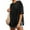 01 Black, variant on Weiqiqre Womens Summer Tops Oversized Tshirts Summer Casual Short Sleeve Crew Neck T Shirt Loose Fit Side Slit Tee Tops