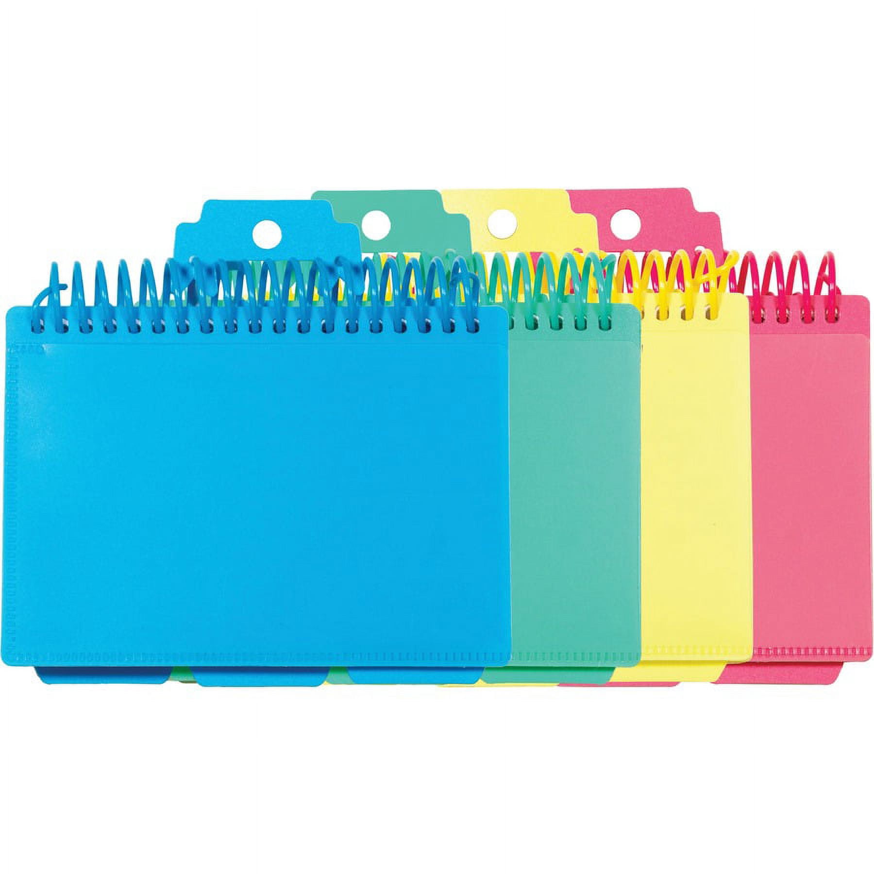 C-line Spiral Bound Index Card Notebook With Index Tabs - Assorted Tropic Tones Colors, 1/ea, 48750