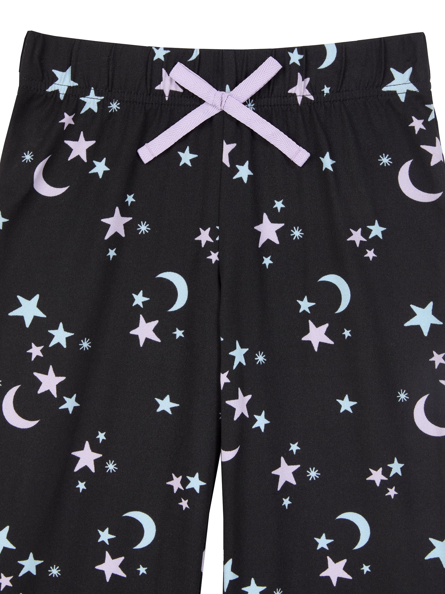 Wonder Nation Girls Button Front Long Sleeve Top & Pant Pajama Set with an Eyemask, 3-Piece, Sizes 4-18 & Plus