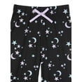 thumbnail image 3 of Wonder Nation Girls Button Front Long Sleeve Top & Pant Pajama Set with an Eyemask, 3-Piece, Sizes 4-18 & Plus, 3 of 4