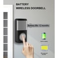 thumbnail image 3 of Bkuxy Wireless Doorbell, Waterproof Mini Doorbell 110dB Mute Mode 58 Door Chimes & Colorful LED Flashing Reminder Button, 3 of 9
