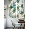 thumbnail image 3 of Tropical Plant Sheer Curtains 72 Inch Length 2 Panels Set, Summer Watercolor Boho Green Palm Trees Voile Window Treatment Rod Pocket Curtains Sheers Drapes for Bedroom/Living Room/Kitchen 52"x72"x2, 3 of 7