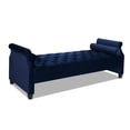 thumbnail image 5 of Eliza Roll Arm Sofa Bed with Bolster Pillows, Navy Blue, 5 of 10
