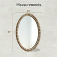 thumbnail image 5 of COZAYH Distressed Wood Frame Accent Mirror, Rustic Farmhouse Style Decorative Wall Mirror (Oval), 5 of 6