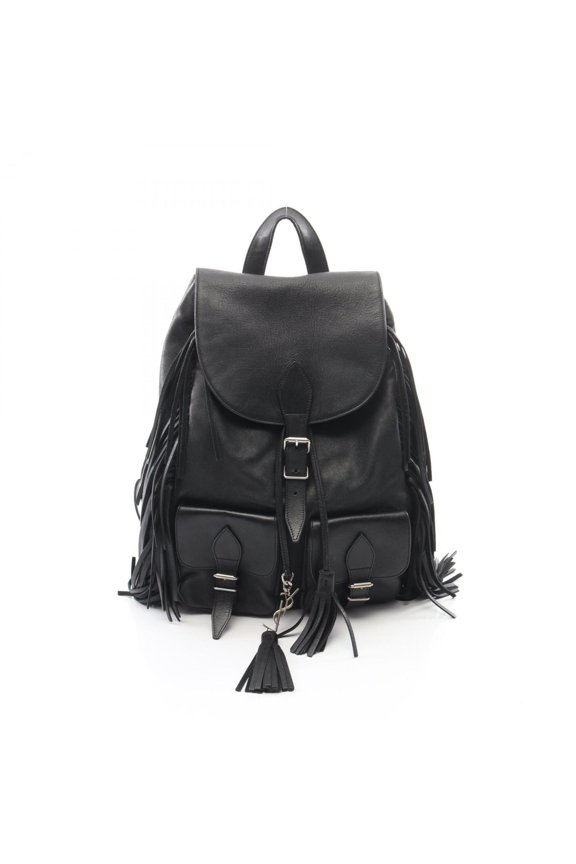 Pre-Owned Yves Saint Laurent Saint Laurent Paris Festival Fringe Backpack/Handbag, Leather,...