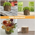 thumbnail image 3 of OUNONA Rustic Wood Bark Planter Pot 10cm Log Flower Pot Tree Stump Plant Container Farmhouse Decor for Indoor Outdoor, 3 of 8