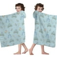 thumbnail image 4 of Princess Pattern Hooded Bath Towel，60"x35" for Ages 3 To 12 Kids, Quick Dry Lightweight Soft Microfiber Hood Beach Towel Cover Up for Kids, 4 of 7