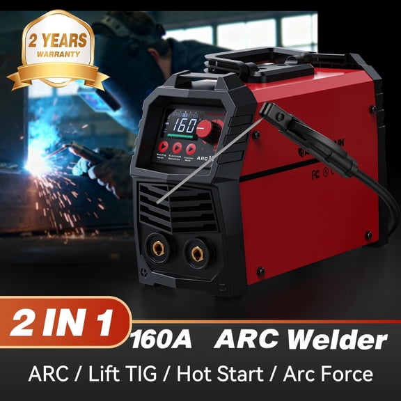 ARCCAPTAIN Portable Electric Stick Welder, 160A Digital 110V/220V, Hot Start, Arc-Force, Anti-Stick, Ideal for Home
