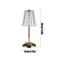 thumbnail image 2 of Cordless Touch Table Lamp, 3 Colors LED Rechargeable Small Desk Lamp, Dimmable Battery Operated Crystal Lamp Brass Lighting for Bedroom Restaurant Kitchen Dinner Bar Home Decor, Gold, 2 of 6