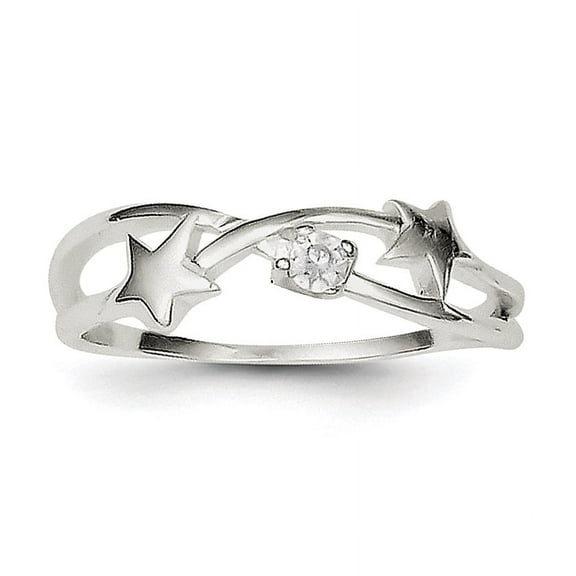 Sterling Silver Cubic Zirconia Star Ring