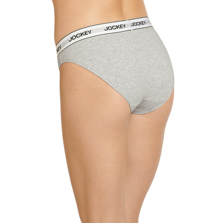 Jockey Women's Underwear Elance Brief - 3 Pack, Grey Heather