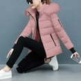 thumbnail image 5 of Inleife Women's Winter Jackets Waist And To Overcome Outer Long Sleeve Coats Hooded Jacket with Pocket, 5 of 5