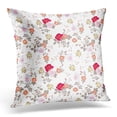 thumbnail image 1 of EREHome Red Mini Ditsy Floral Pattern with Various Roses Daisies and Leaves on White Flower Pillow Case Pillow Cover 20x20 inch, 1 of 1