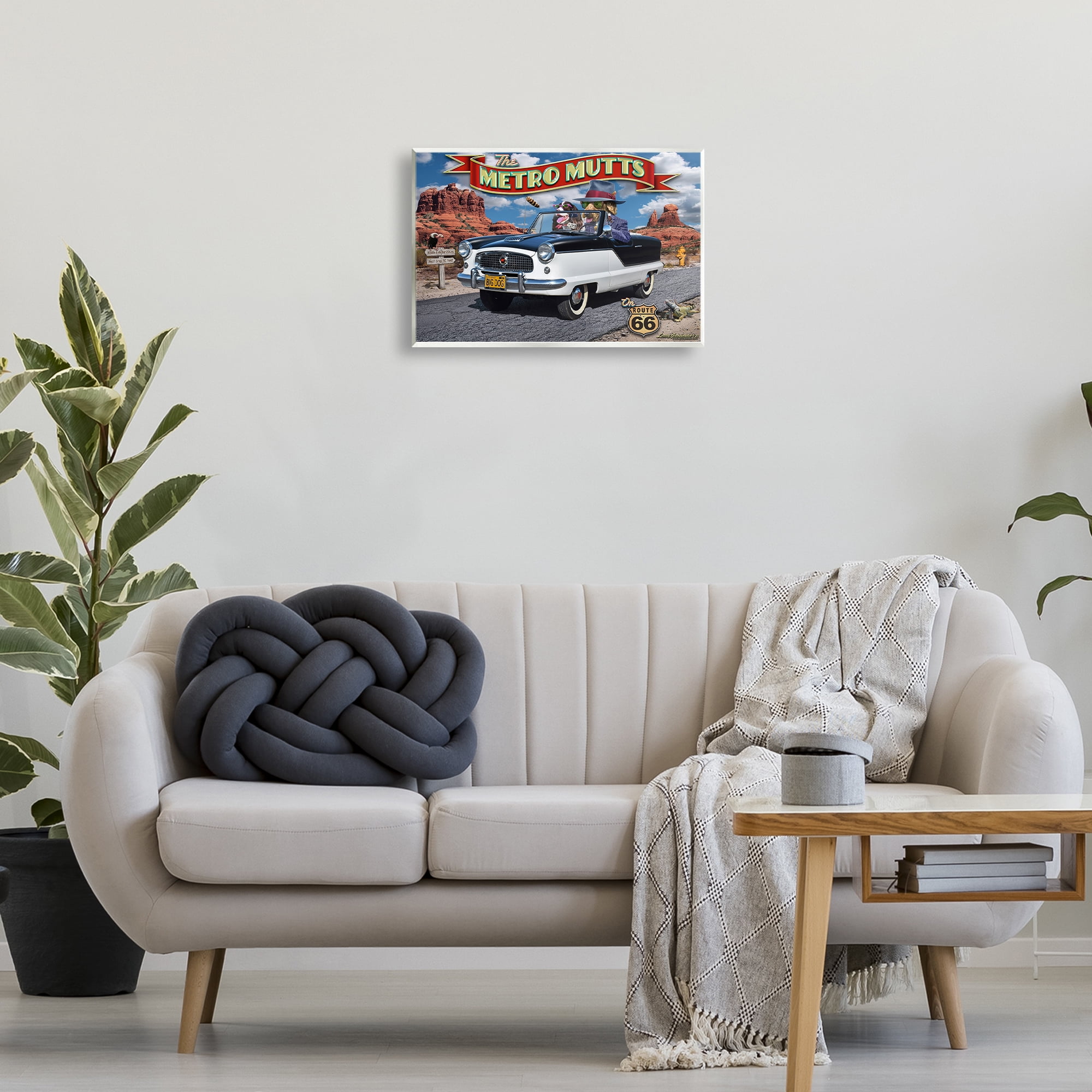 Stupell Industries Metro Mutts Vintage Car Transportation Painting Unframed Art Print Wall Art, 19 x 13
