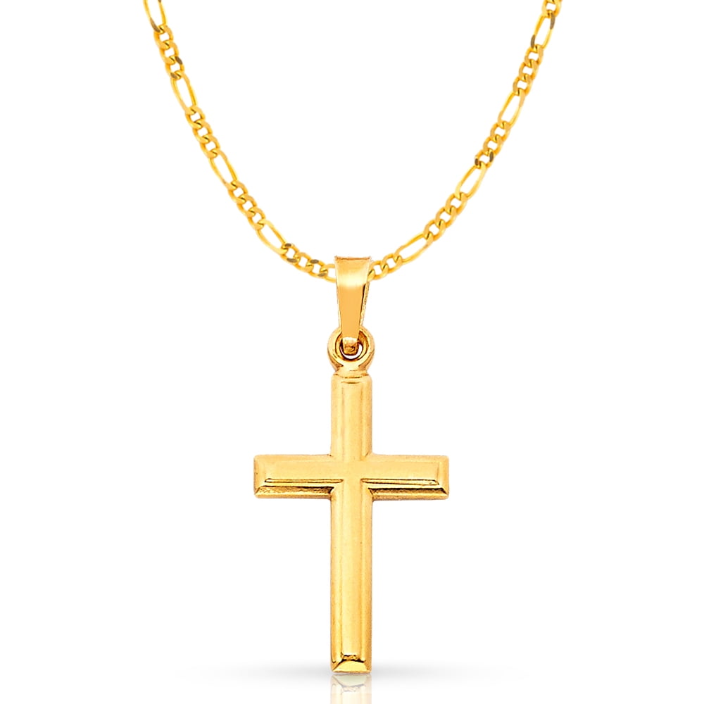 figaro chain with cross pendant