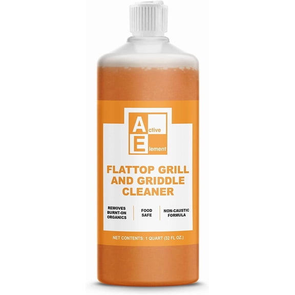 Flat Top Grill Cleaner – 32 fl oz | Griddle Cleaner, Removes Burnt-On Residue, Food Safe, Non-Caustic Formula, For Blackstone Grills
