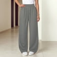 thumbnail image 2 of Cute Pants for Girls 10-12 Baggy Girls Sweatpants Kids Drawstring Cargo Pants Teen Girls Wide Leg Joggers Pants with Pockets, 2 of 5