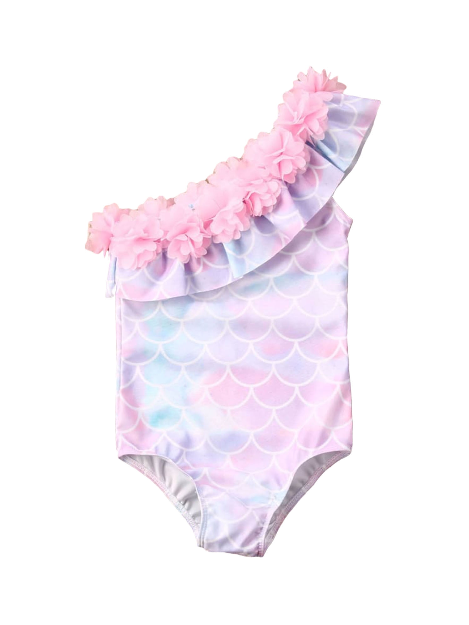 WSEVYPO Toddler Baby Girl Mermaid Fish Scale Bikini Swimwear Bathing ...
