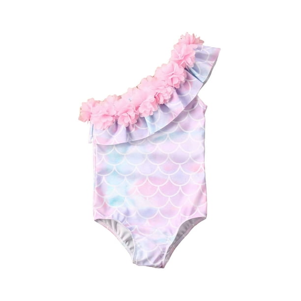 wsevypo WSEVYPO Toddler Baby Girl Mermaid Fish Scale Bikini Swimwear