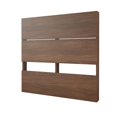 thumbnail image 3 of Nexera Identi-T Platform Bed and Plank Headboard, Walnut, 3 of 5