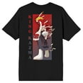 thumbnail image 2 of Summer Wars King Kazuma Character Poses Crew Neck Short Sleeve Men's Black T-shirt-4XL, 2 of 4