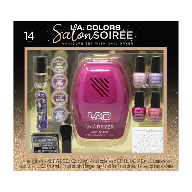 La Colors Manicure With Nail Dryer Set 14 Count Walmart Com La Colors Manicure With Nail Dryer Set 14 Count Walmart Com