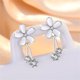 thumbnail image 5 of Fiudx Pendientes de Flores con Borlas de Circonitas Brillantes, Elegante Diseño de Aleación, Perfectos para Bodas, Banquetes y Uso Diario. Regalo Ideal de Graduación. ¡Resalta Tu Belleza!, 5 of 6