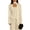 White, variant on Women'S Long-Sleeved Suit Jacket, Solid Color V-Neck Scarf Slim Fit with Padded Shoulders Black S
