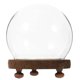 thumbnail image 1 of Clear Preserved Flower Glass Dome Display Dome Transparent Glass Dome with Wooden Base, 1 of 4