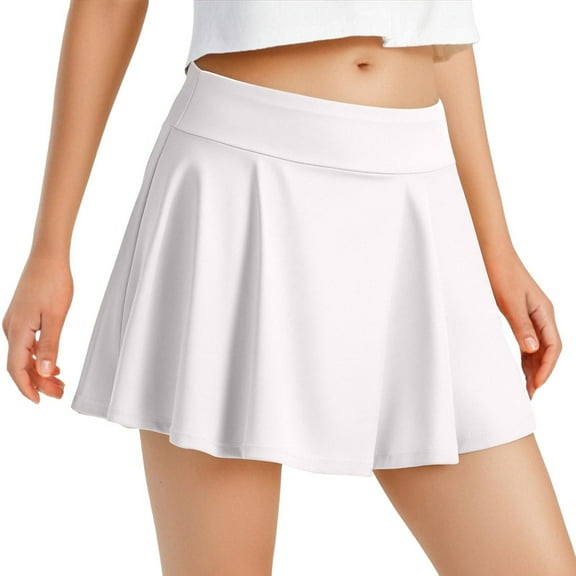 RUTAYY Women Outdoor Sports Slim High Waist Pocket Fitness Skirt Miniskirt Pleated Tennis Skirt Solid Color Casual Travel Skirts