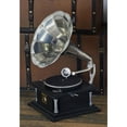 thumbnail image 3 of DecMode 14" x 26" Black Mango Wood Music Functional Gramophone with Record, 1-Piece, 3 of 7