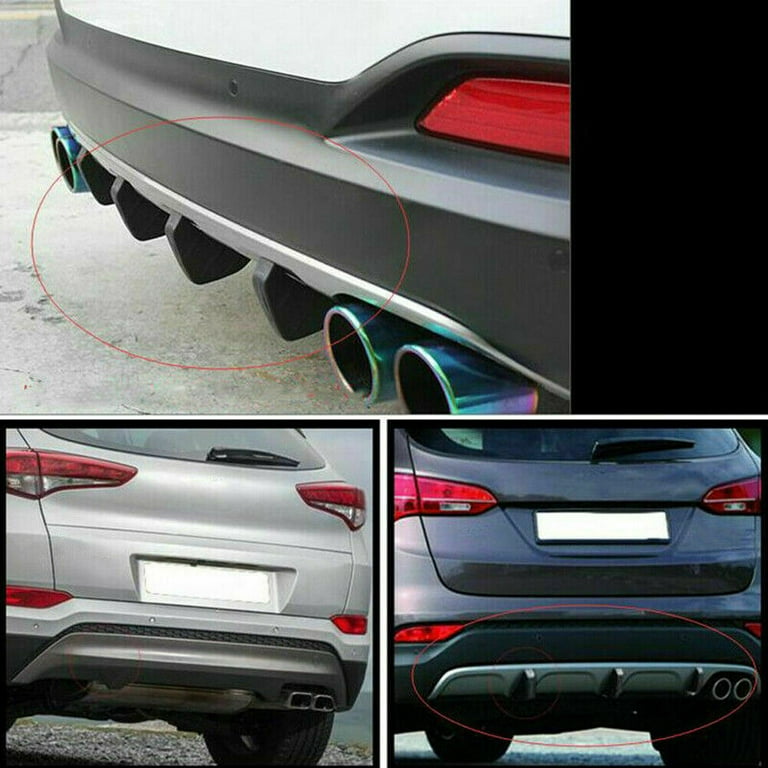 Wilove Rear Bumper Diffuser Universal, 4 Pcs Car Spoiler Shark Fin  Protector Wing Lip Splitter Anti-Crash Accessories
