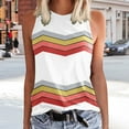 thumbnail image 2 of Ladies Solid Color Vest Sleeveless Summer T Shirt Round Neck Top, 2 of 4