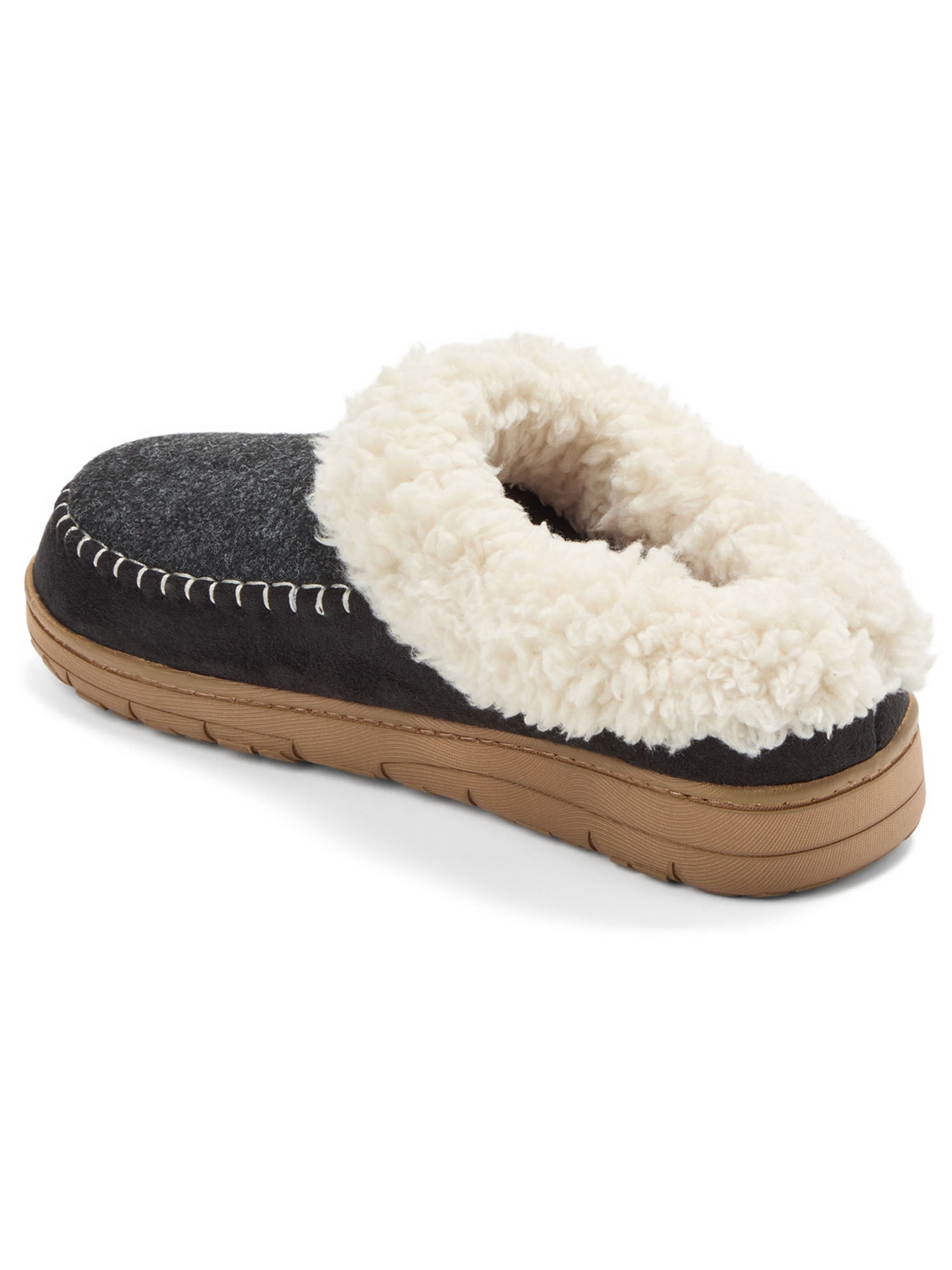 Dearfoams Women’s Cozy Comfort Moc Toe Clog Slippers