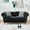 Black, variant on 67" Chesterfield Loveseat with Wood Legs and Nailhead Armrest, Velvet Upholstered Couch with Crystal Buckles Backrest, Tufted Mid Century Modern Cloud Sofa for Living Room, Bedroom, Apartment, Grey