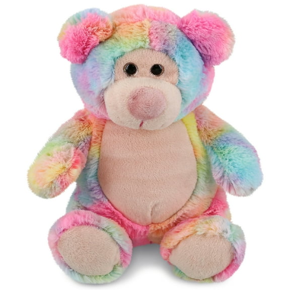 DolliBu Rainbow Bear Stuffed Animal – Soft Huggable Teddy Bear Stuffed Toy, Adorable Playtime Wildlife Plush Toy, Cute Cuddle Gifts, Super Soft Plush Doll Animal Toy for Kids and Adults – 9 Inch