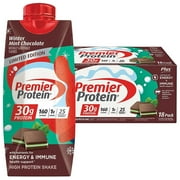 Premier Protein Shakes, 11 Fluid Ounce (Pack of 18) (Winter Mint Chocolate)