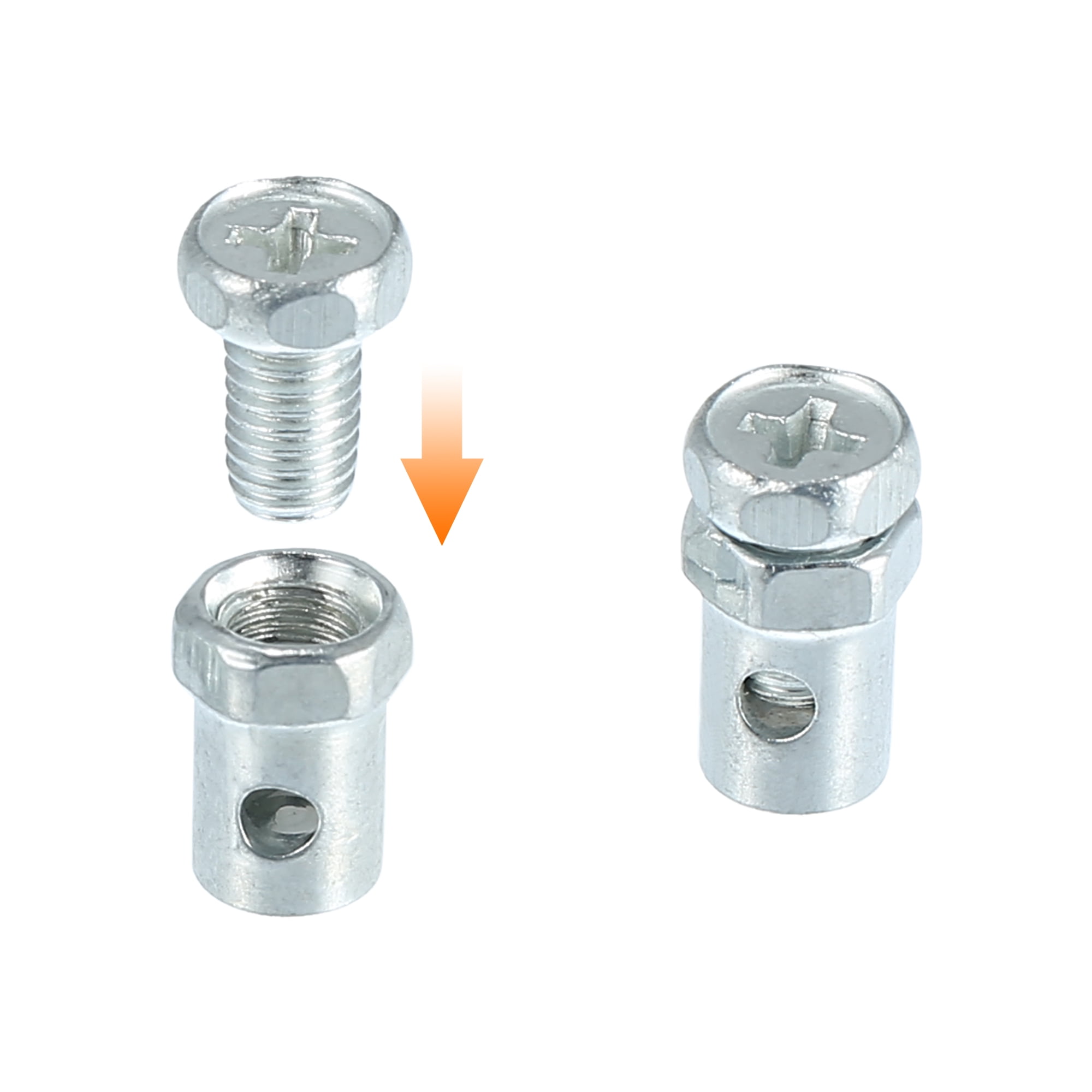 Unique Bargains 14pcs 2.6mm Throttle Brake Cable Ends Universal Motorcycle Screws