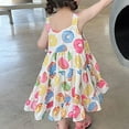 thumbnail image 6 of Mercatoo Summer Toddler Girls Sweet Donut Cartoon Sundress Baby Girls Sleeveless Summer Casual Sundress A-line Dress, 6 of 8