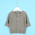 thumbnail image 6 of XXWXYD Kids Basic Knit Cardigan Single Breasted Long Sleeve Jacket Neutral Tone Layering Piece for School Uniform, 6 of 6