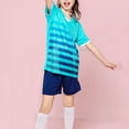 thumbnail image 2 of Zpanxa Boys Summer Outfits Kids Gradient Basketball Suit Set Training Kit Sweat Absorbing Side Pockets Sports Suit 5 Years, 2 of 4