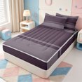 thumbnail image 2 of Erosebridal Minimalist Stripes Zipper Twin Comforter Sets with Fitted Sheet and 2 Pillowcases,Line Art Pattern Zipper Bedding Set,Light Gray Reversible,4pcs, 2 of 7
