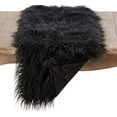 thumbnail image 2 of Fennco Styles Decorative Faux Mongolian Fur Runner (Black, 16"x72" Oblong), 2 of 2