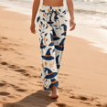 thumbnail image 4 of IYYVV Halloween Pajama Pants for Women 2026 Pjs Bottoms Drawstring Wide Leg Jogger Lounge Yoga Sweat Pants Multicolor XL, 4 of 6
