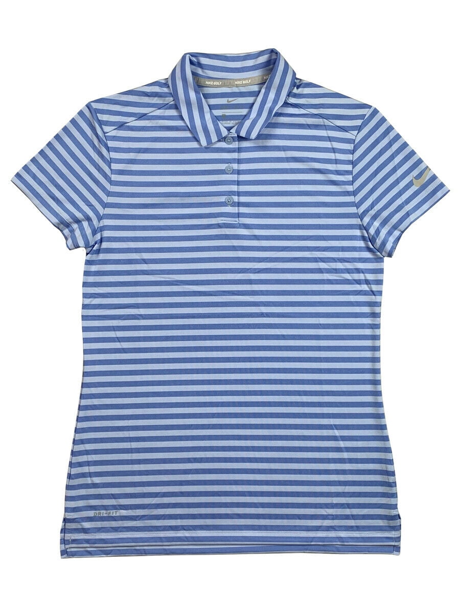 nike blue striped polo shirt