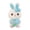 Blue, variant on Bunny holding Heart Flower Plush, 14.97" Soft Rabbit Stuffed Animal for Birthday Gifts Blue