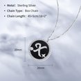 thumbnail image 5 of Sterling Silver Initial Necklace for Women Capital Letter A-Z Black Agate Pendant Necklace Cubic Zirconia Round Alphabet Necklaces Birthday Jewelry gift, 5 of 5